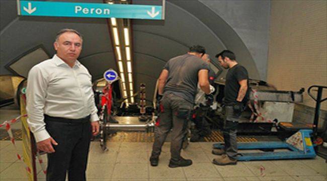 Metronun yürüyen merdivenlerinde geniş kapsamlı bakım çalışması