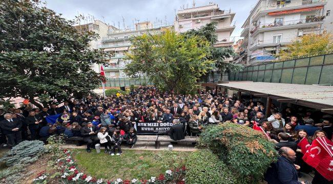 Selanik'teki duygu dolu törene katıldı