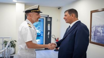 İtalyan Donanması heyetinden Başkan Tugay’a ziyaret