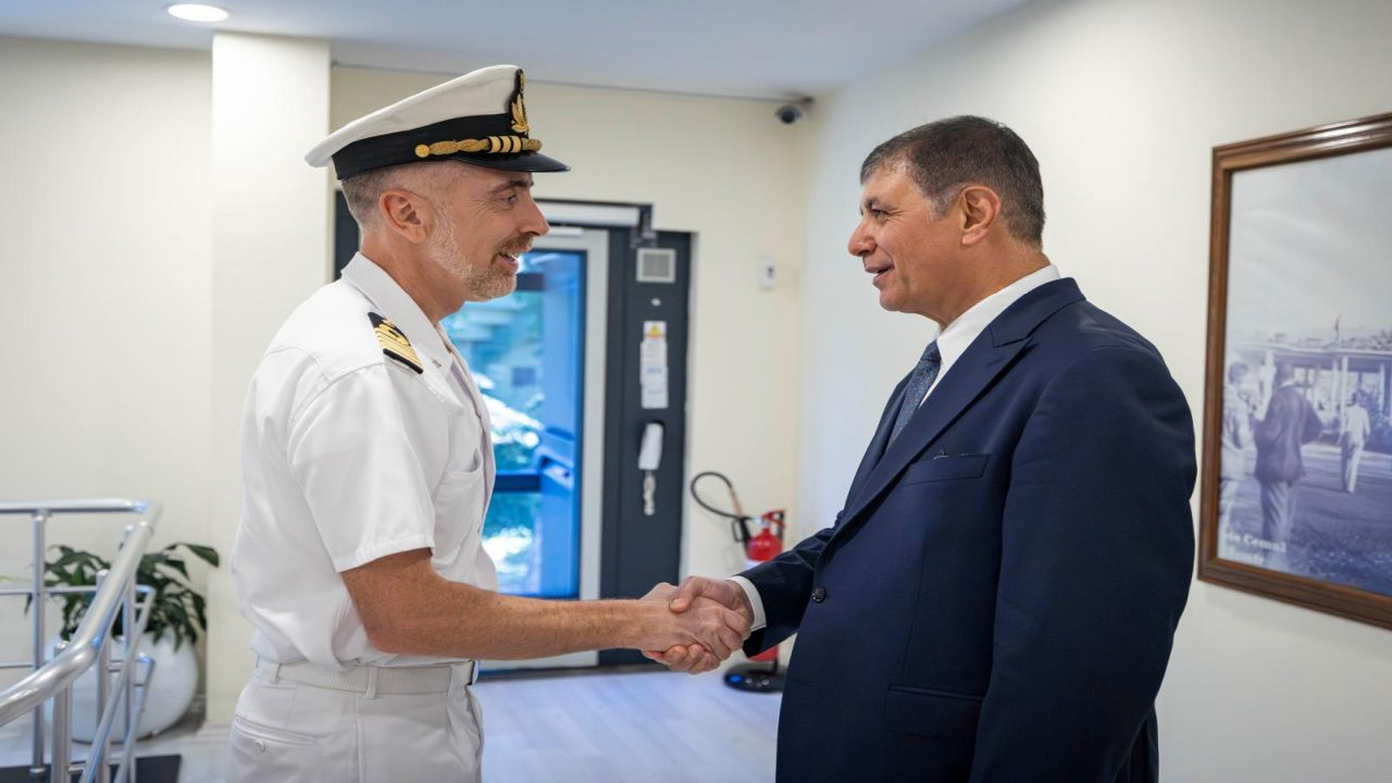 İtalyan Donanması heyetinden Başkan Tugay’a ziyaret