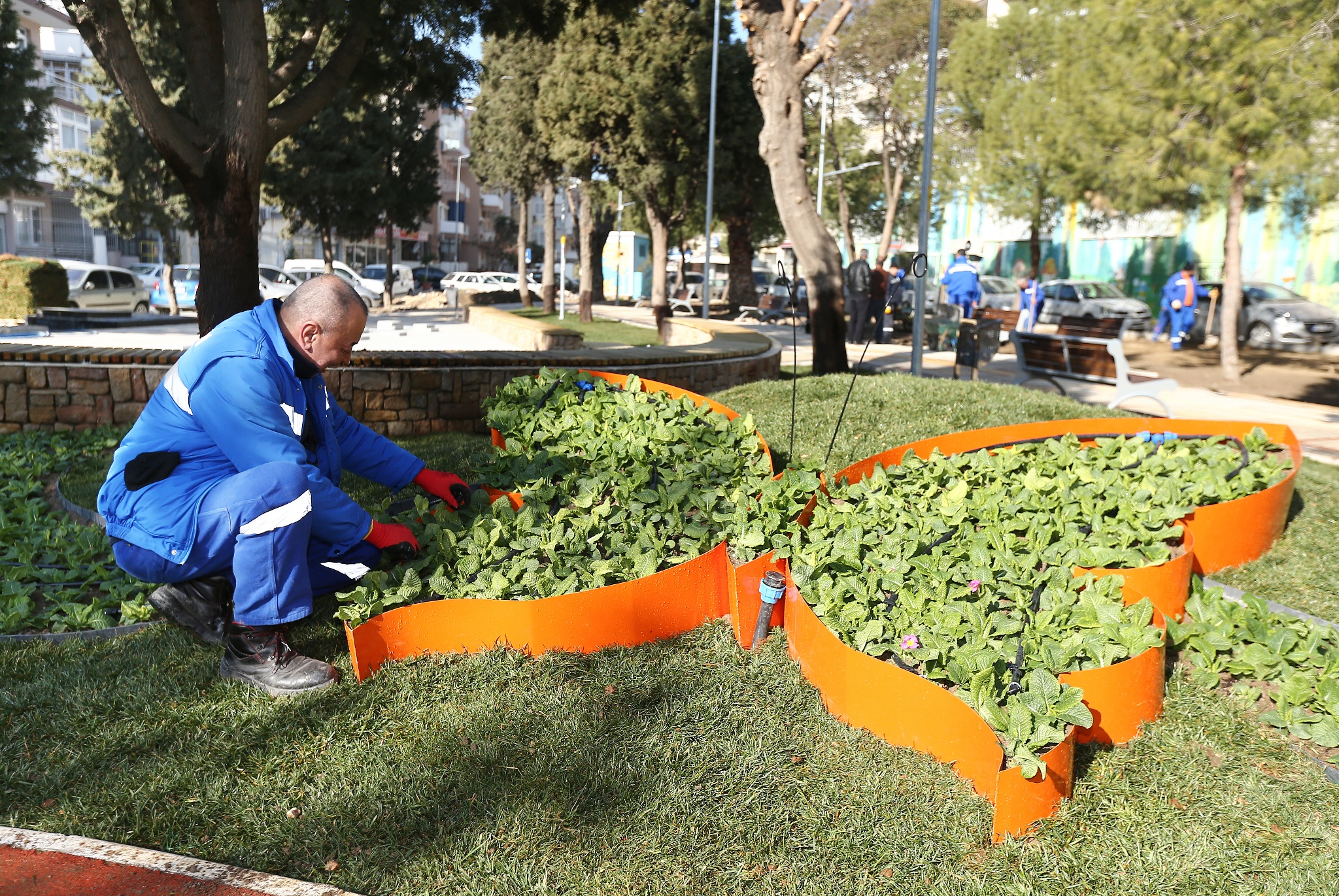 Konak’ta parklar renkleniyor