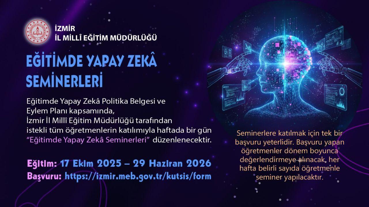 İzmir’de “Eğitimde Yapay Zekâ Seminerleri” Başlıyor