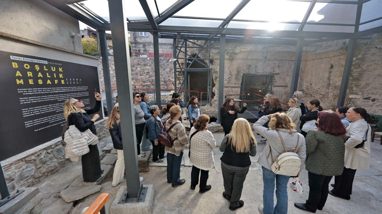 Sanat ve tarihi buluşturan Kıllıoğlu Hamamı’na yoğun ilgi