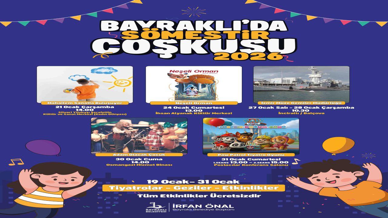 Bayraklı’da Yarıyıl Tatili Çocuklar İçin Şenliğe Dönüşüyor