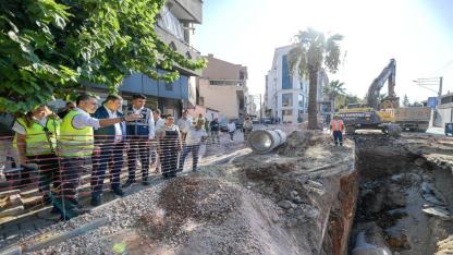 Özmen Caddesi’nde yeni altyapı yağmur sınavını geçti